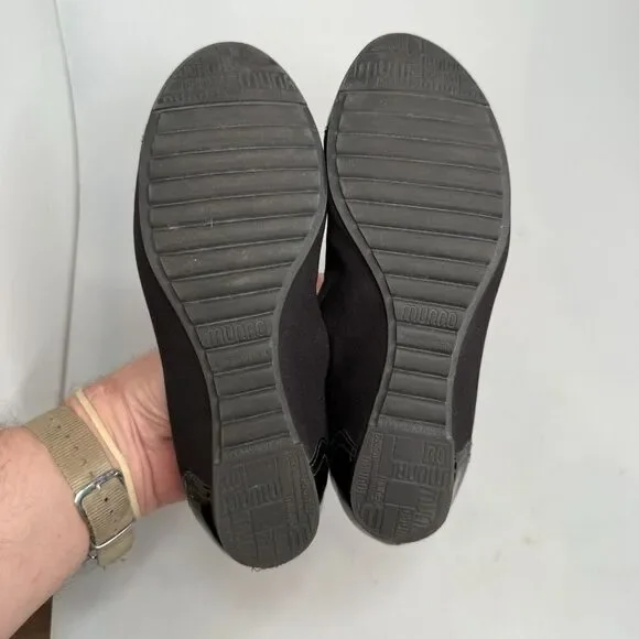 Munro Slip-On Loafer Shoes Size 6M Traveler Black Stretch Fabric Made In USA - Picture 13 of 16